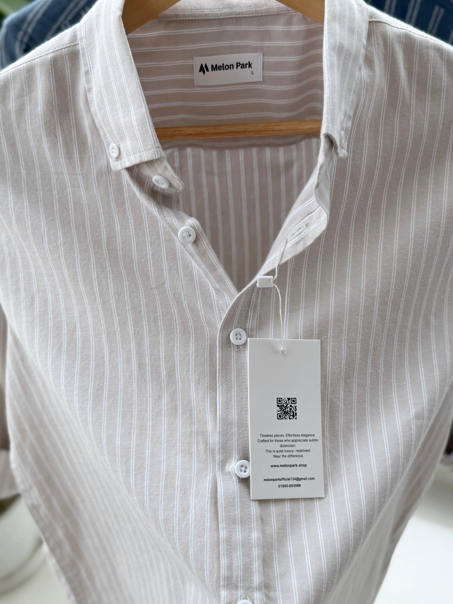 Gentle stripe shirt - Dune stripe