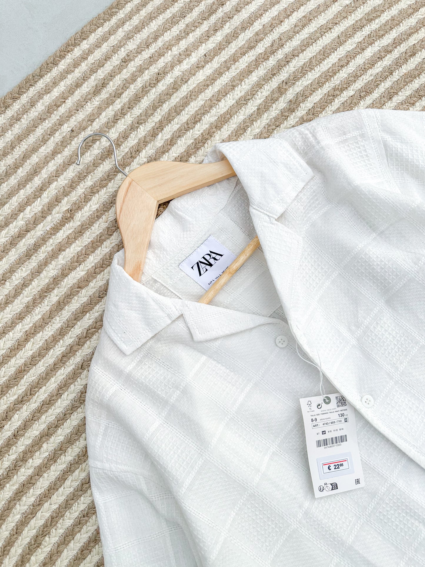 Cuban half shirt - Frozen White