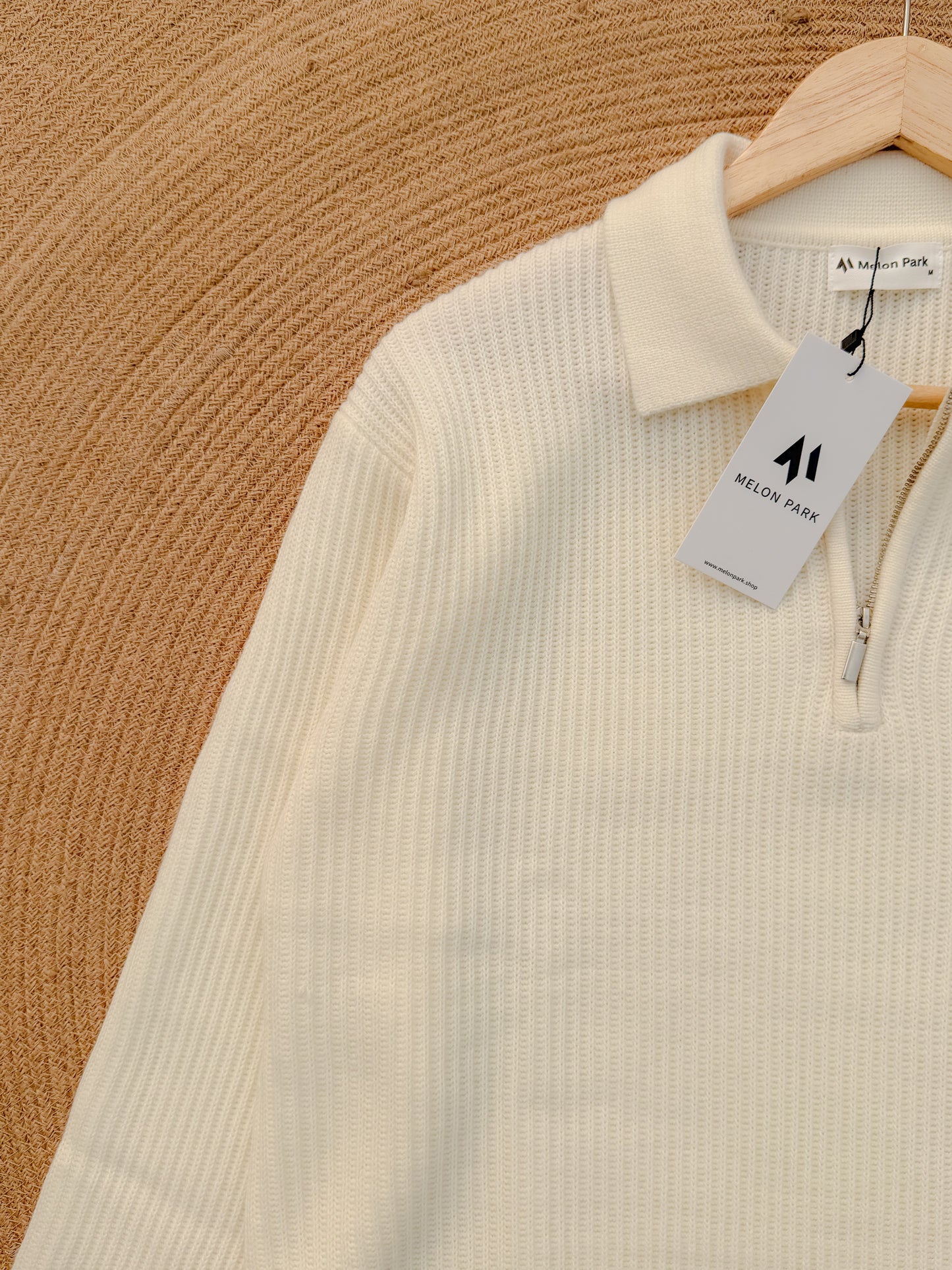 Rich Sweater Polo - Soft Off White