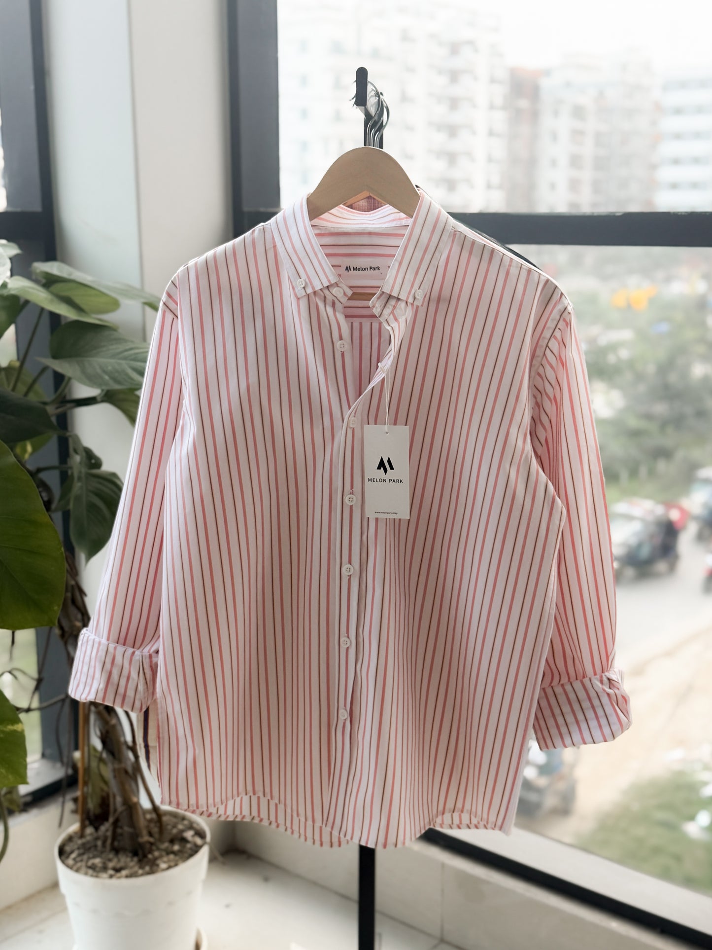 Gentle stripe shirt - Riviera Pink stripe
