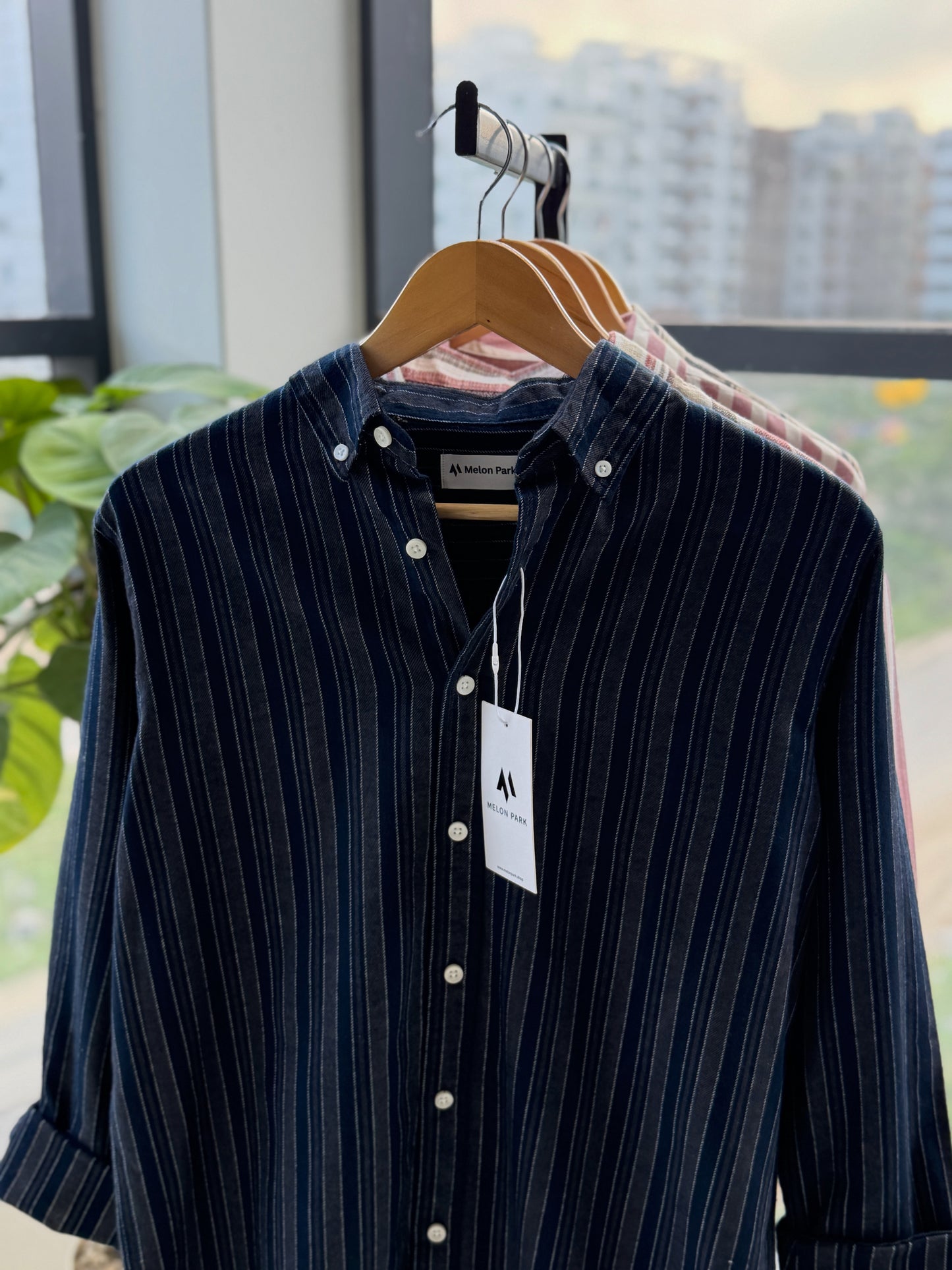 Gentle stripe shirt - Midnight tide