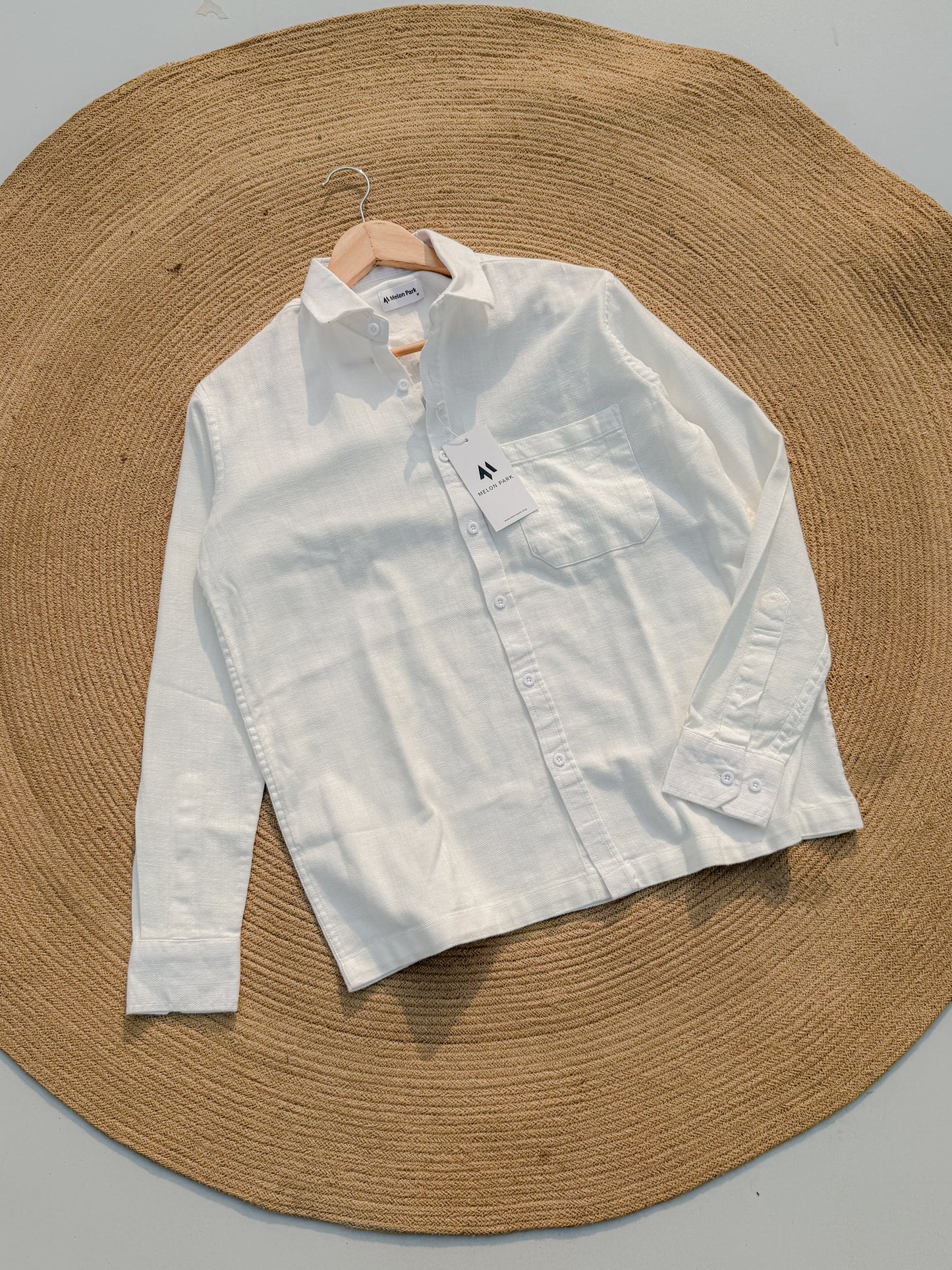 Crafted full sleeve shirt - White