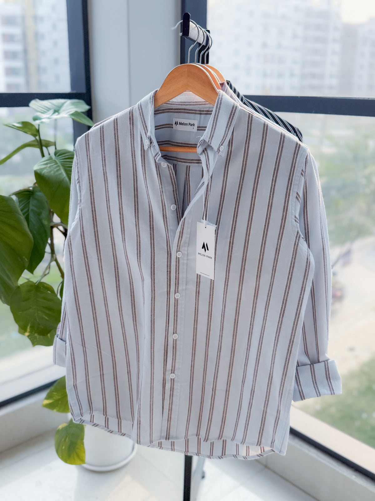 Gentle stripe shirt - Frost Obsidian