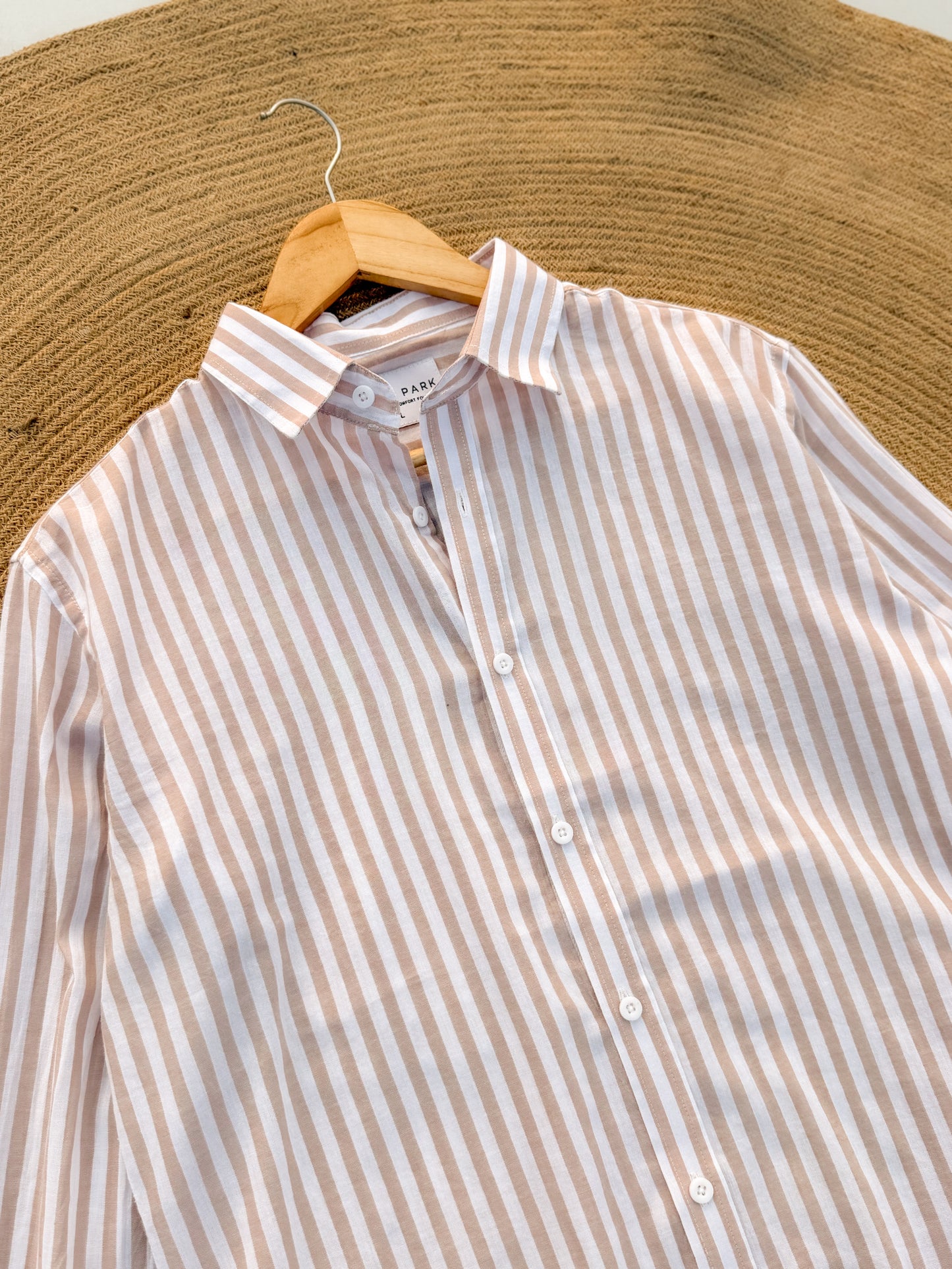 Old Money full sleeve shirt - Sandcastle stripe