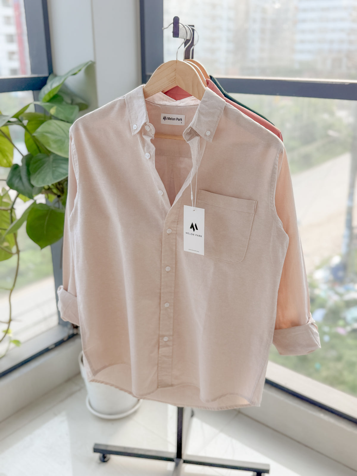 Chambray solid shirt - Off White