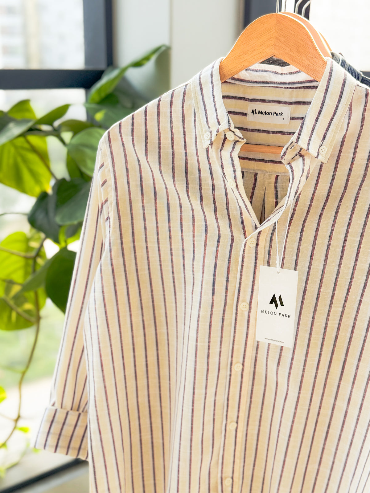 Gentle stripe shirt - Butter Glow