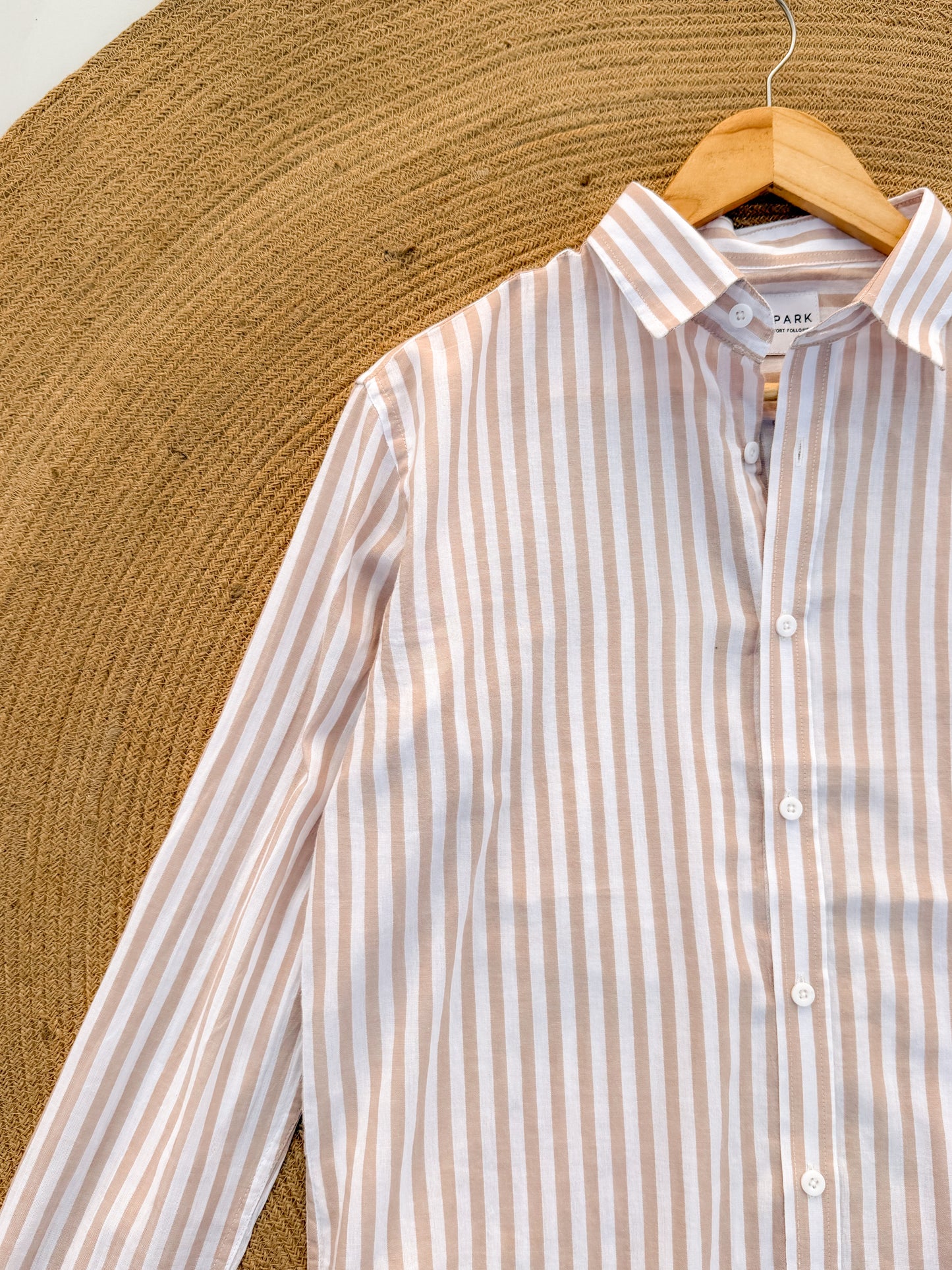 Old Money full sleeve shirt - Sandcastle stripe