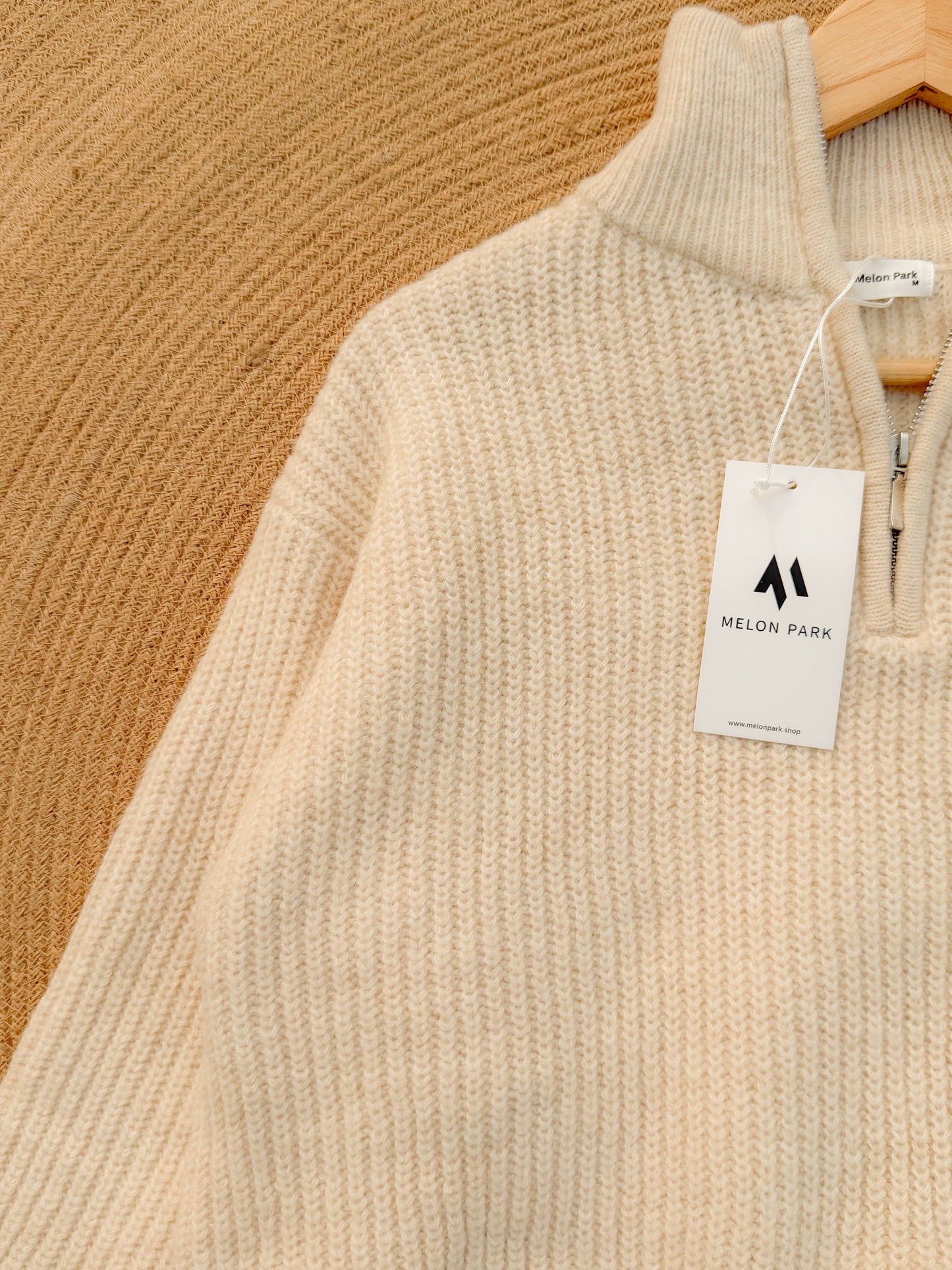 Classic Knitted Sweater - Soft Beige