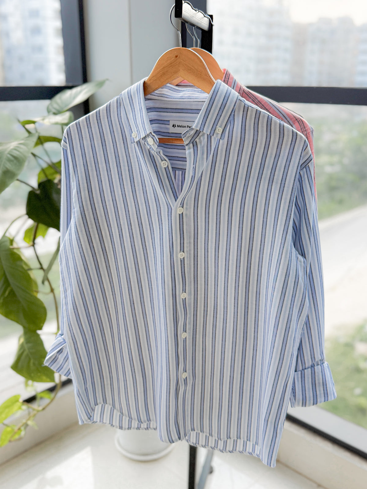 Gentle stripe shirt - Blue Baltic