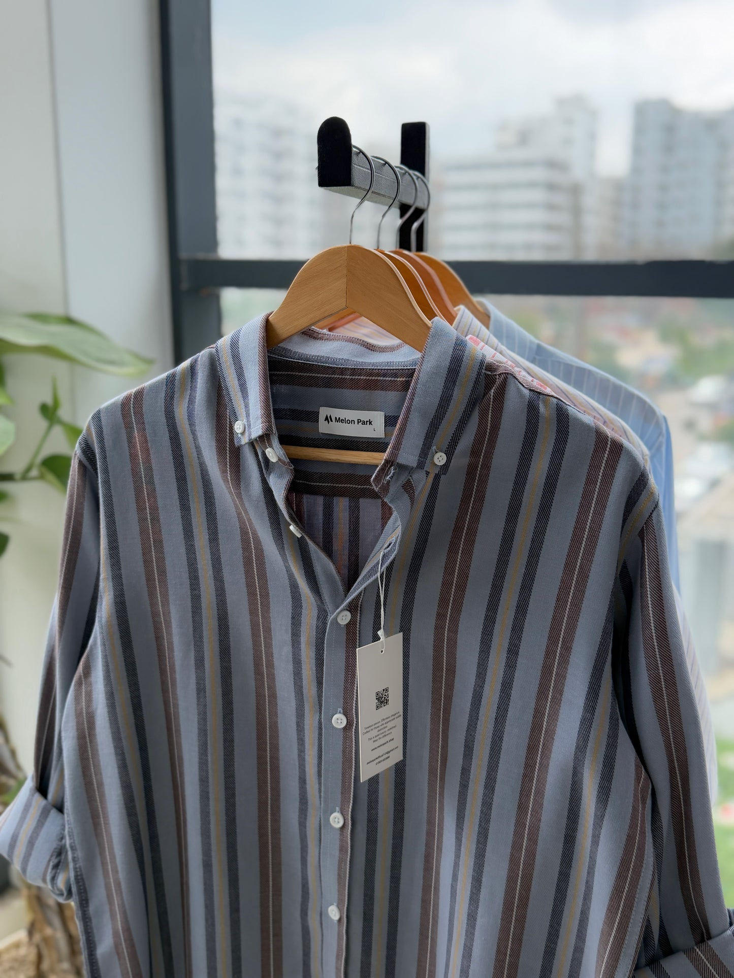 Gentle stripe shirt - Woodland stripe