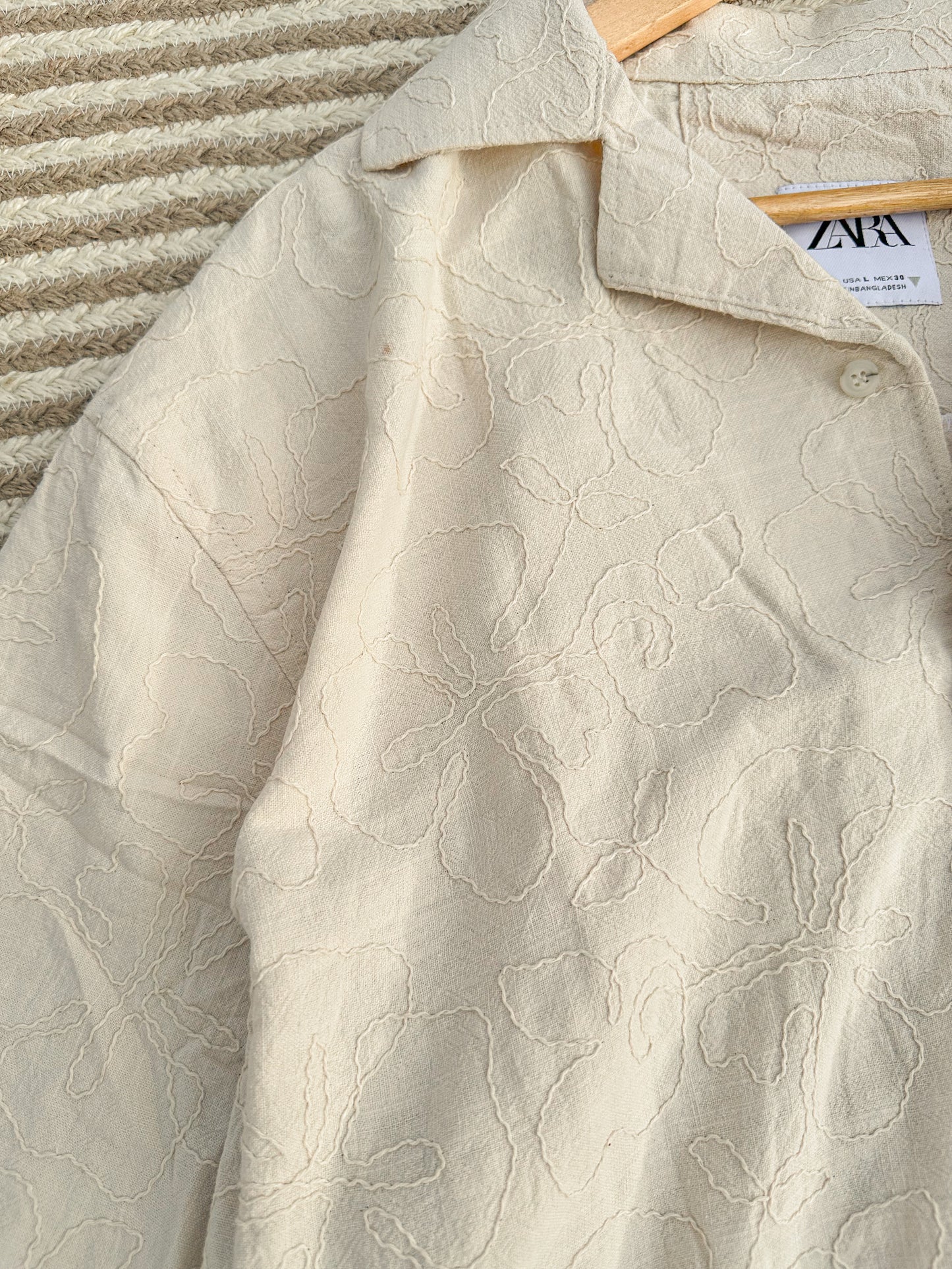 Cuban half shirt - Almond Blossom