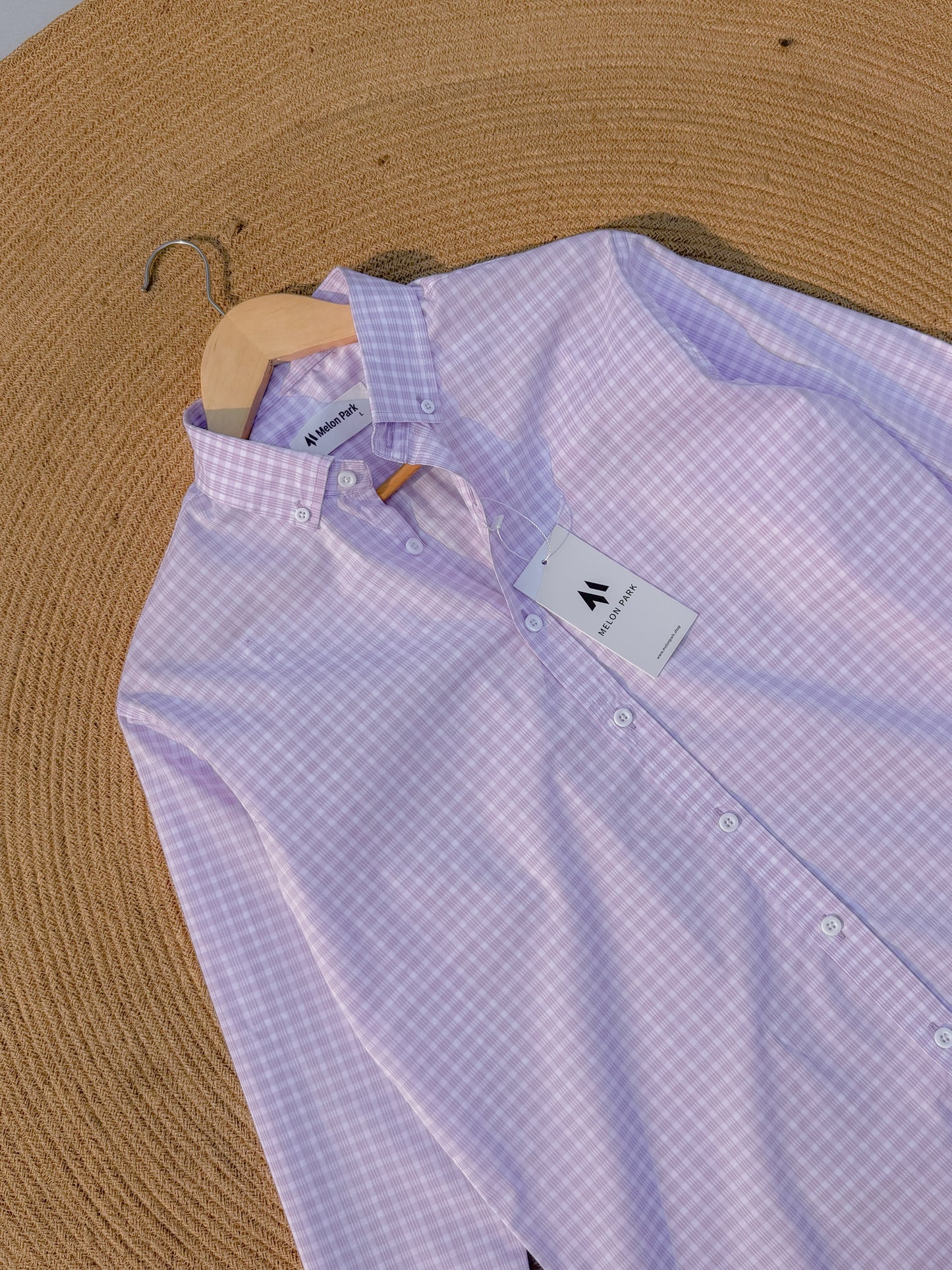 Old Money full sleeve shirt - Lavender Gingham