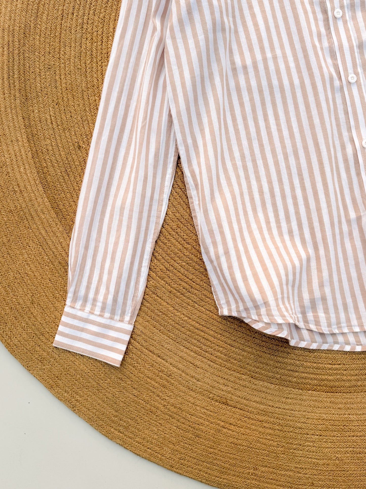 Old Money full sleeve shirt - Sandcastle stripe