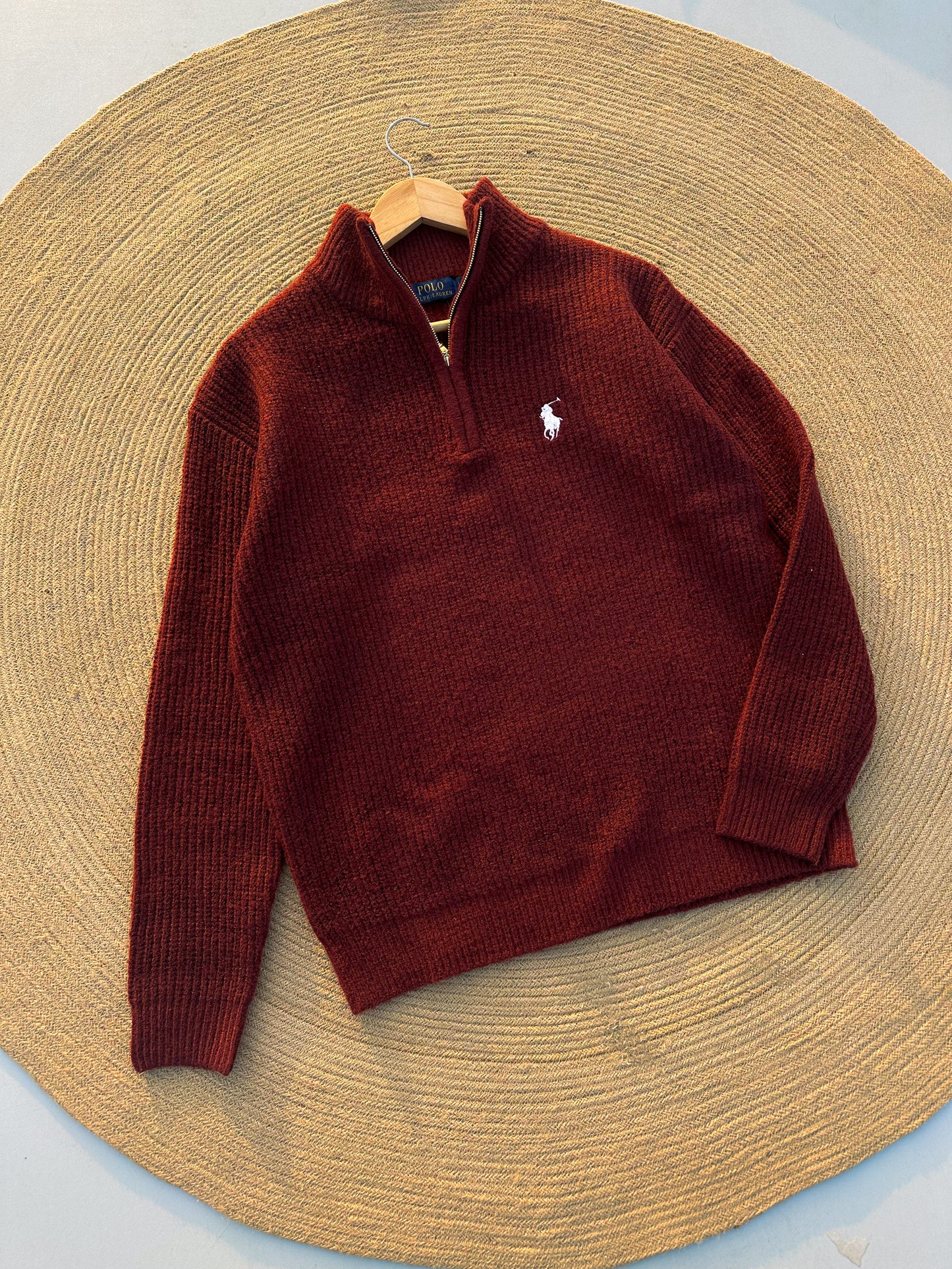 Cozy knitted Sweater - Vintage Maroon