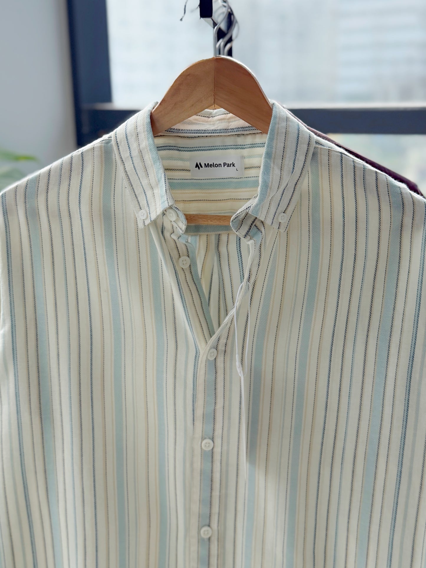Gentle stripe shirt - Earthy Mist