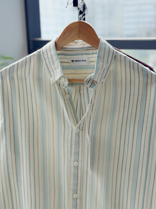 Gentle stripe shirt - Earthy Mist