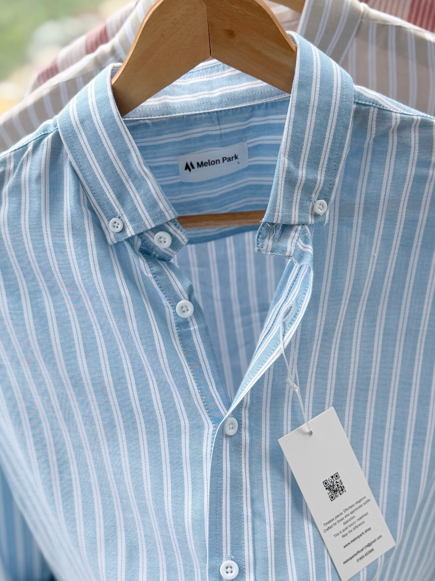 Gentle stripe shirt - Ice blue