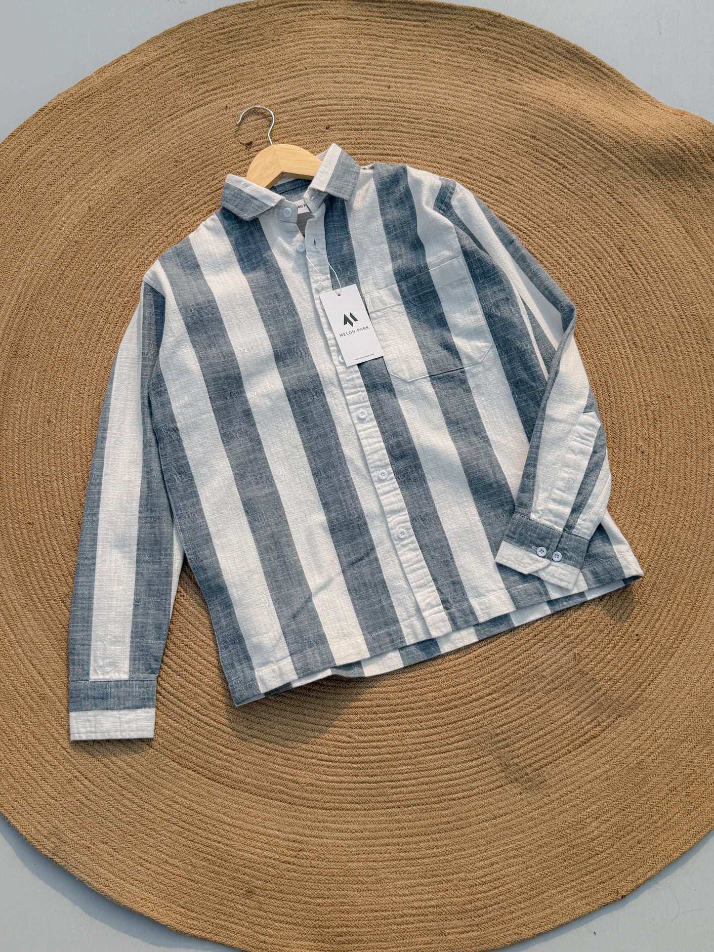 Crafted full sleeve shirt - Coastal Slate