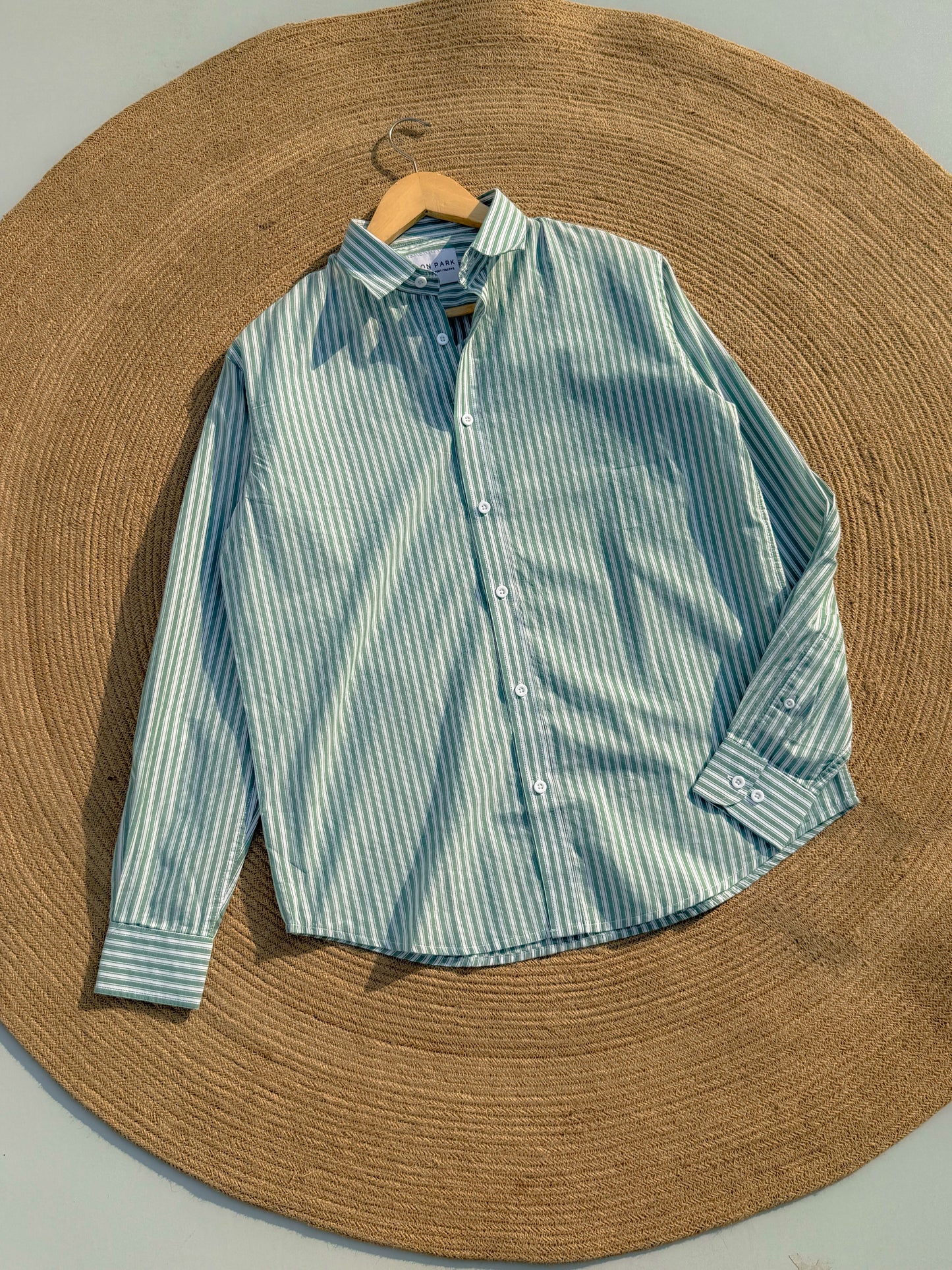 Gentle stripe shirt - Sea Spray Green