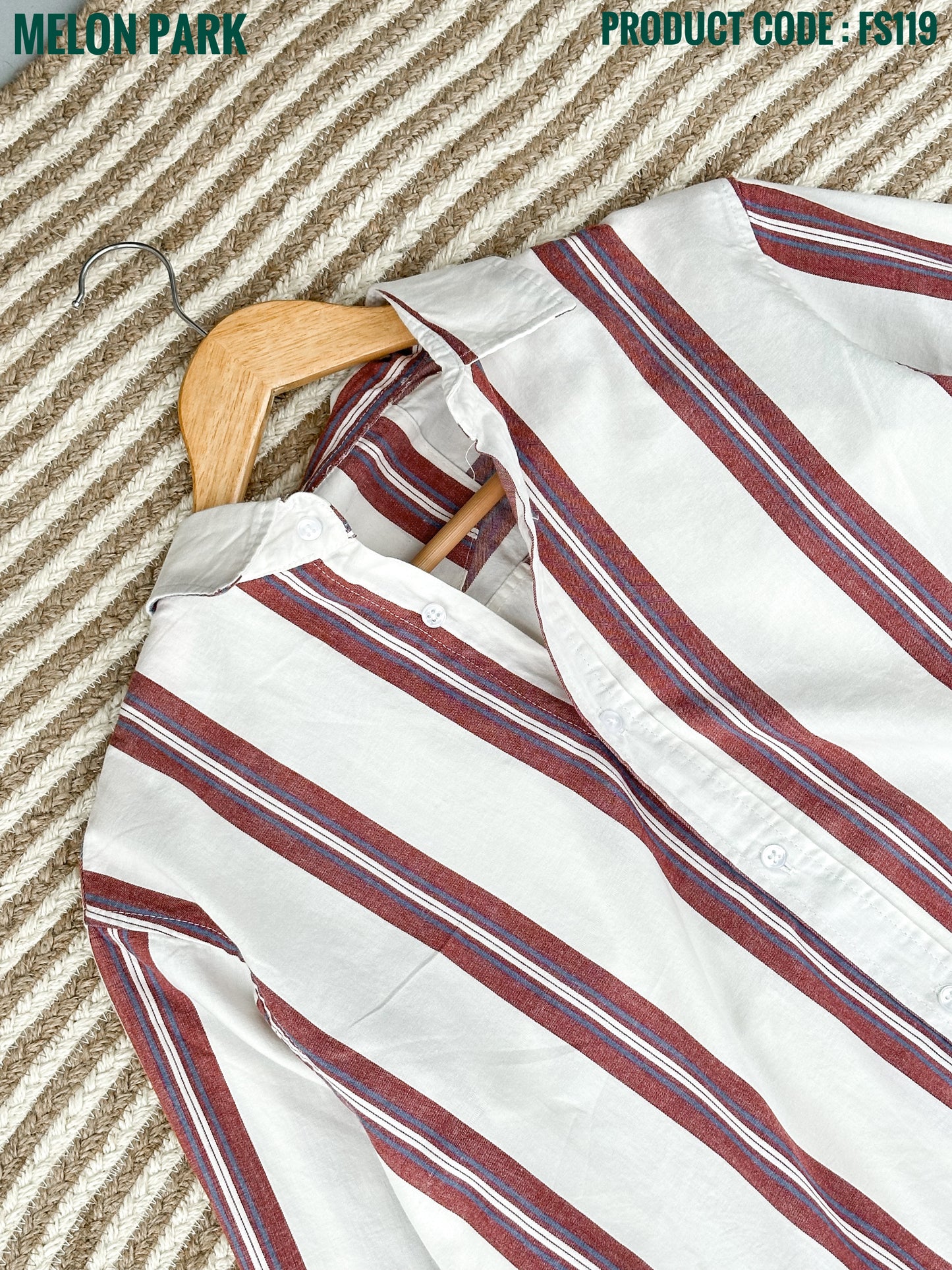 Gentle stripe shirt - Sailor Red | FS119