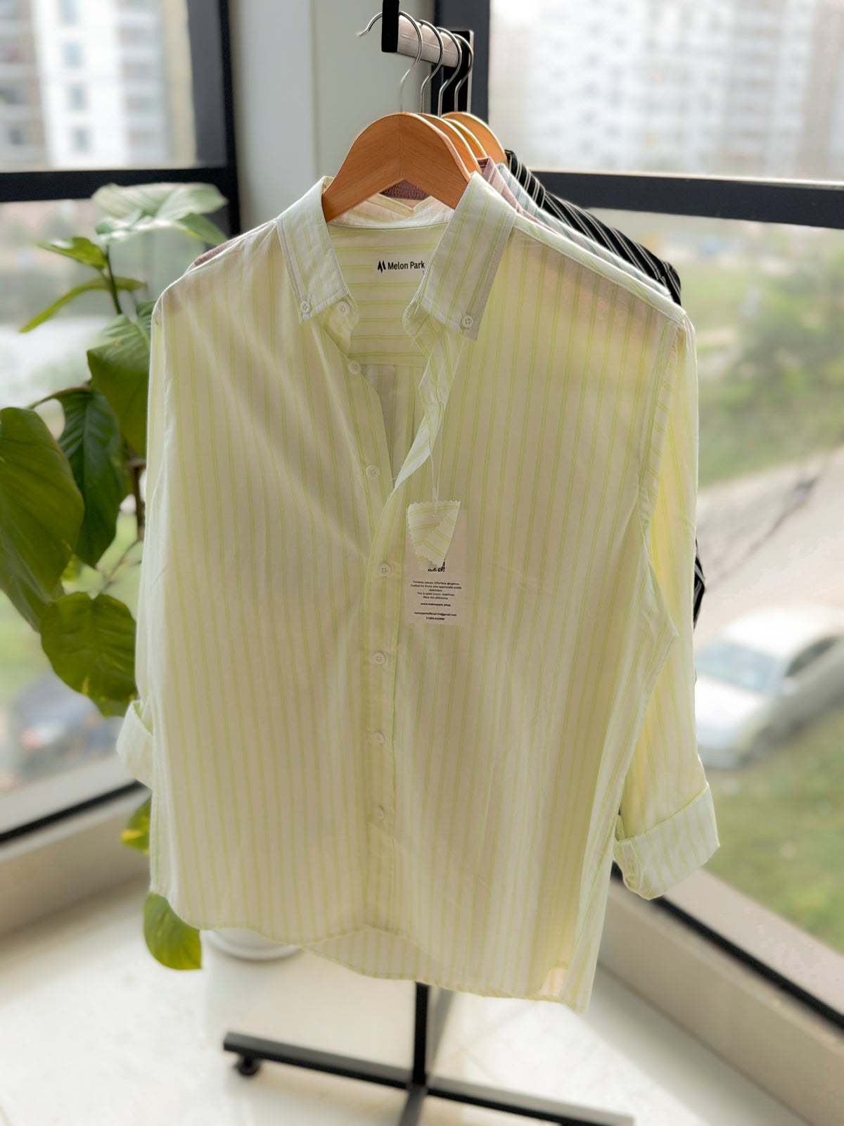 Gentle stripe shirt - Pale Lemon