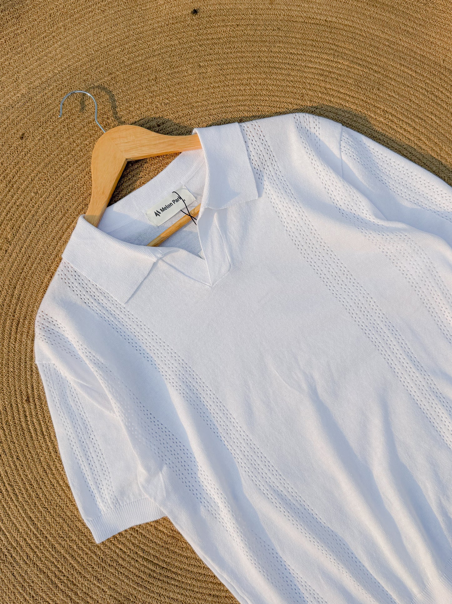 Gentle Breeze Knit Polo - White