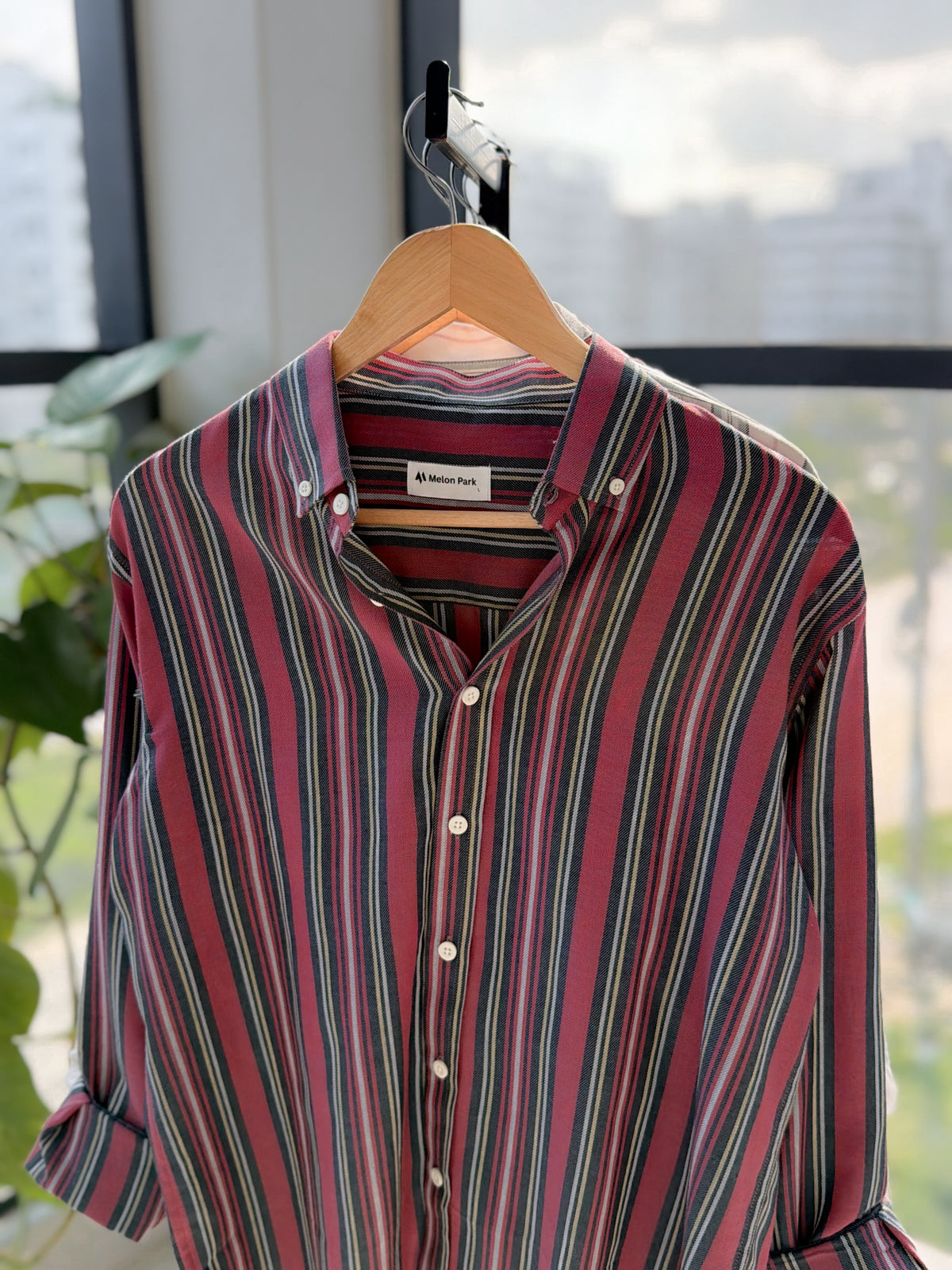 Gentle stripe shirt - Mulberry Mist