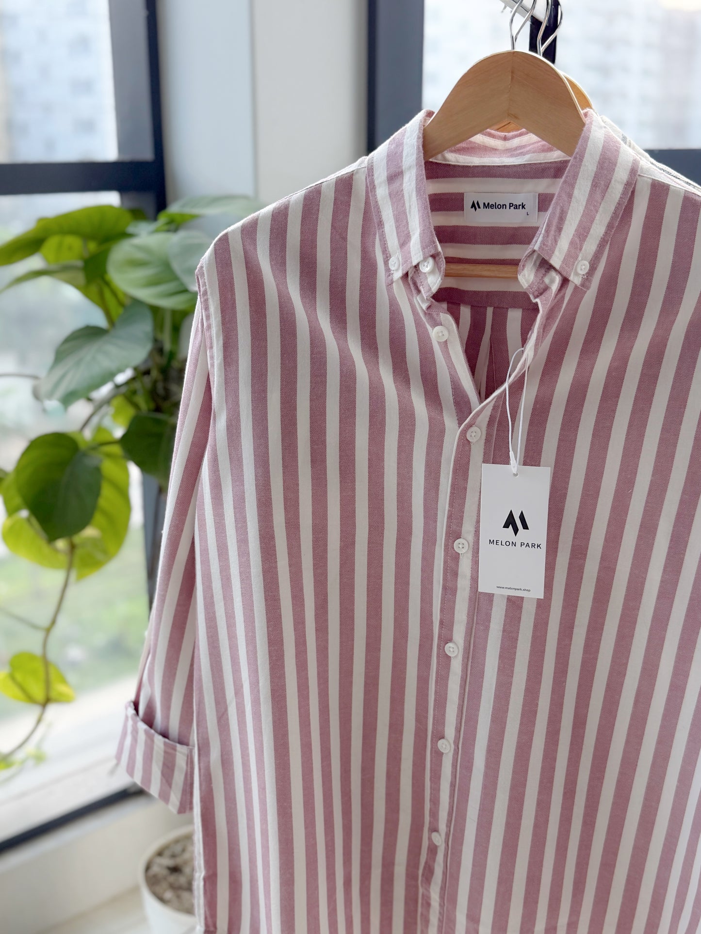 Gentle stripe shirt - Blush Breeze