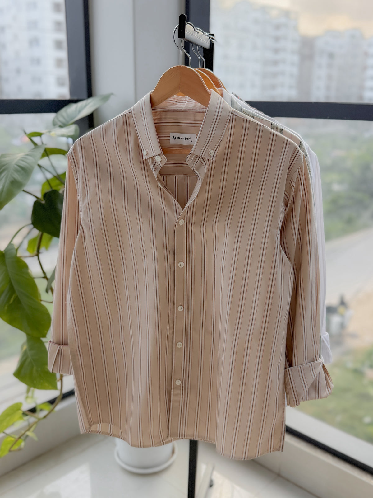 Gentle stripe shirt - Desert Birch