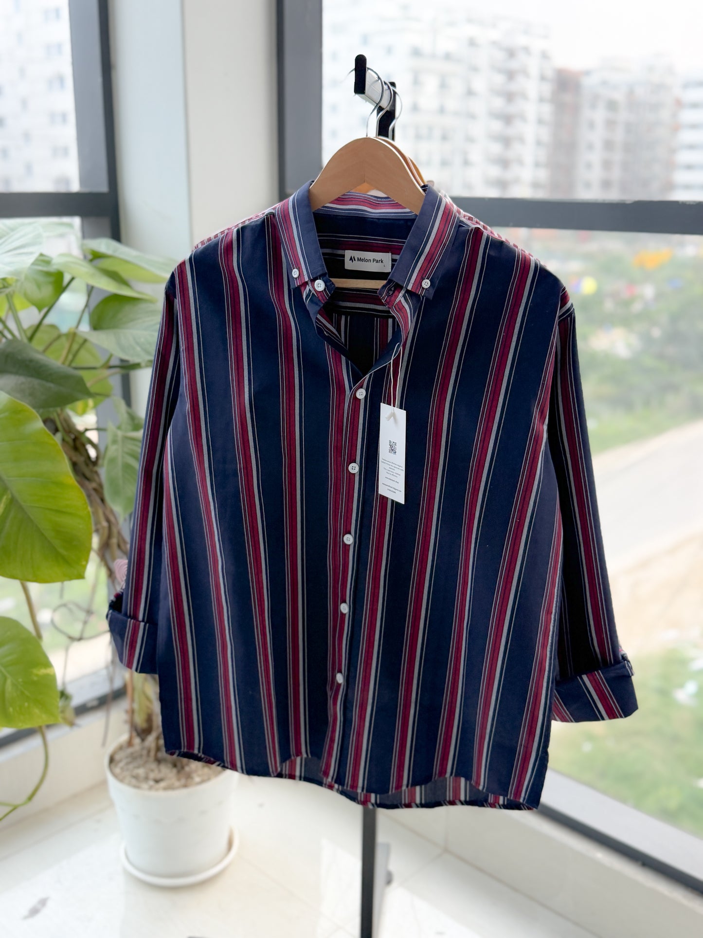 Gentle stripe shirt - The Bordeaux