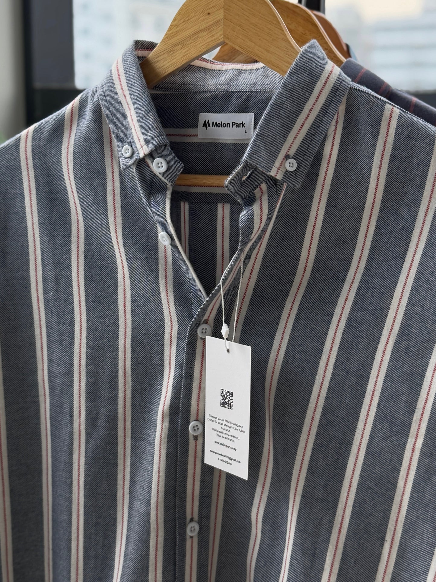 Gentle stripe shirt - Atlantic