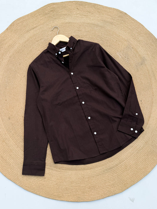 Signature Remi cotton shirt - Dark Chocolate