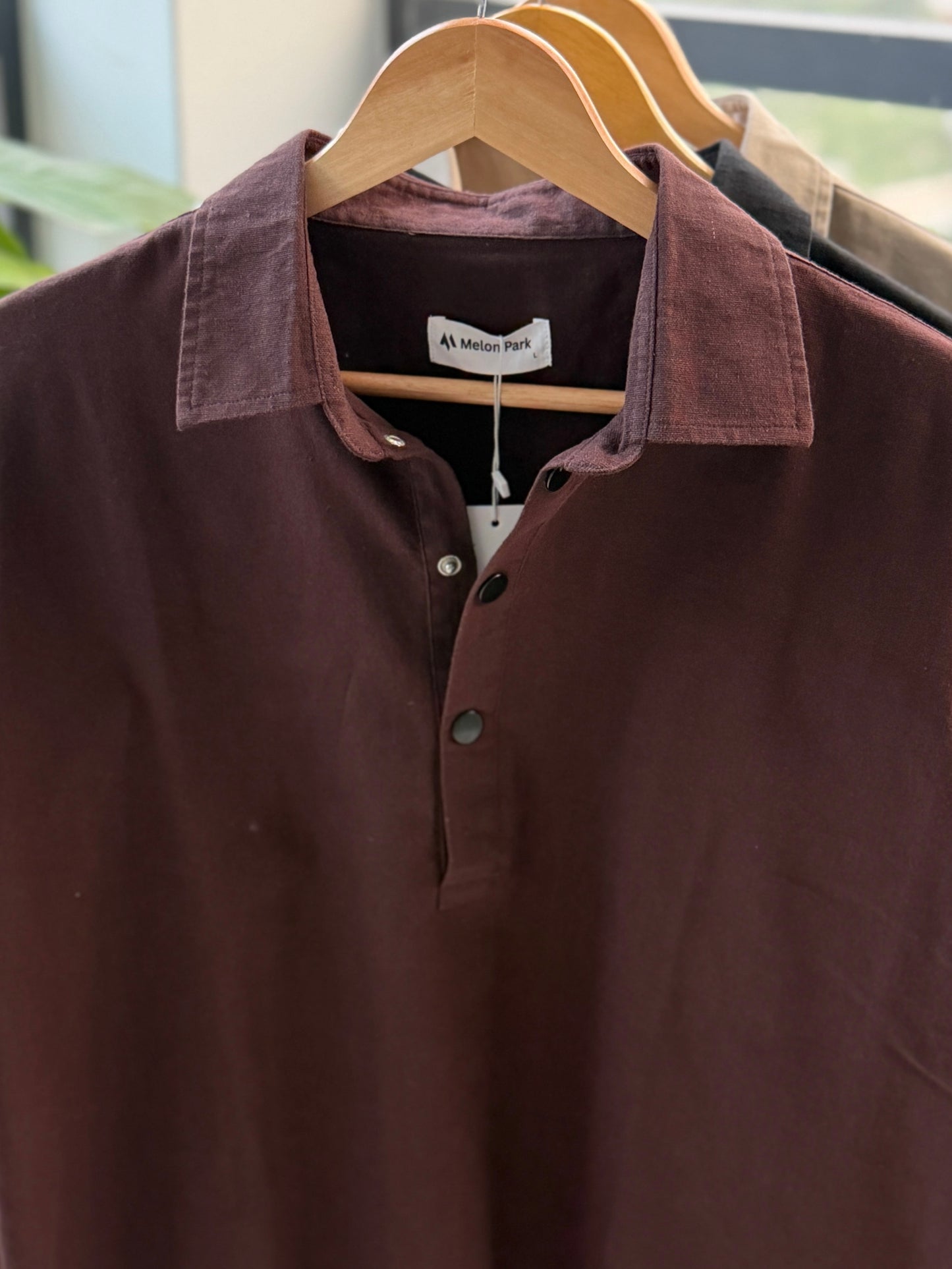 Fine Henley shirt - Chocolate