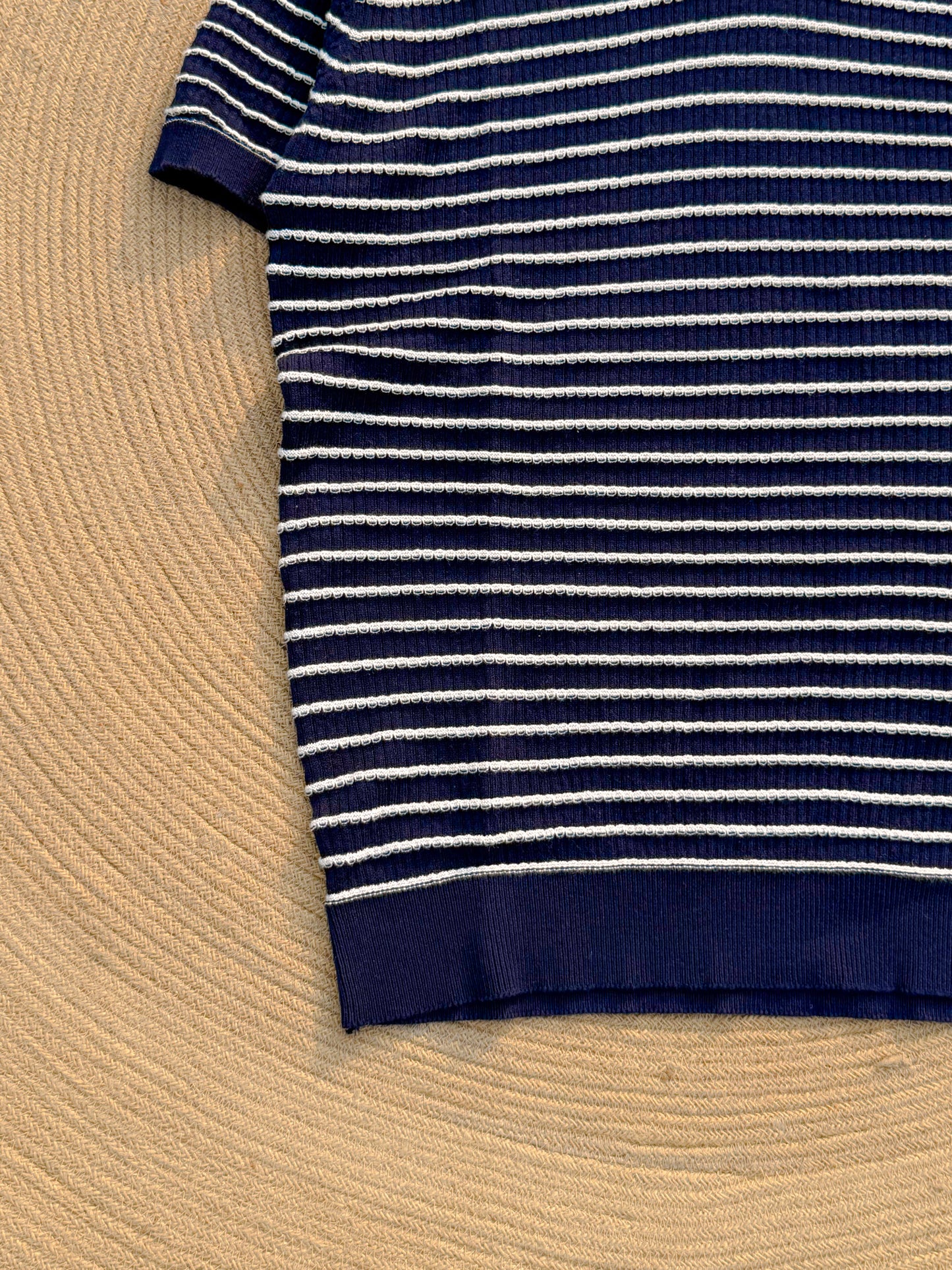 Cabana Knitted Polo - Navy Blue