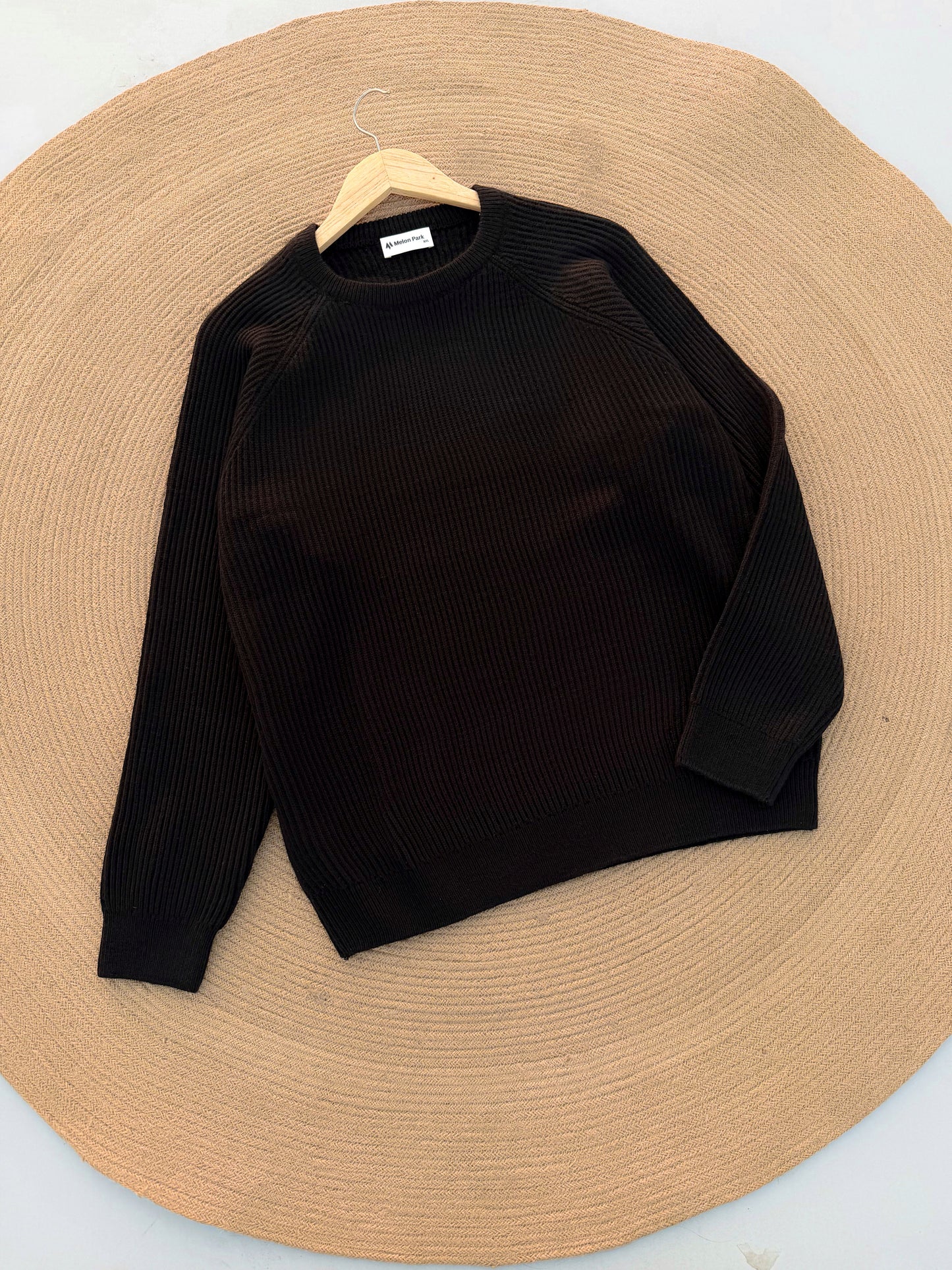 Knitted Signature Sweatshirt - Black