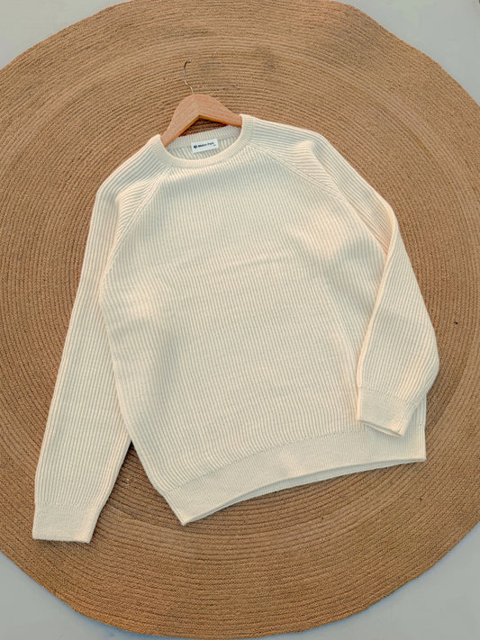 Knitted Signature Sweatshirt - Off white
