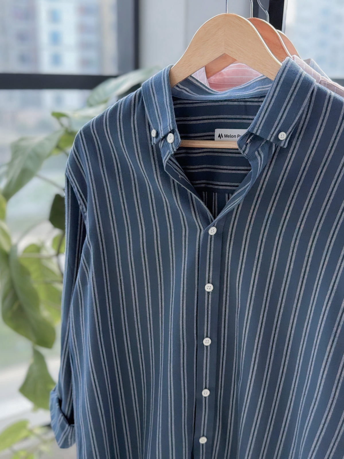 Gentle stripe shirt - Coastal Navy