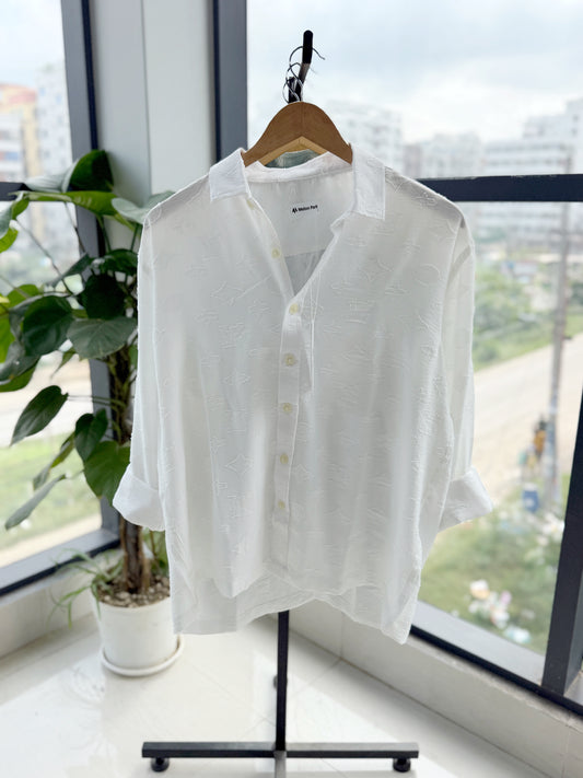 Resort Drop-shoulder shirt - White Monogram