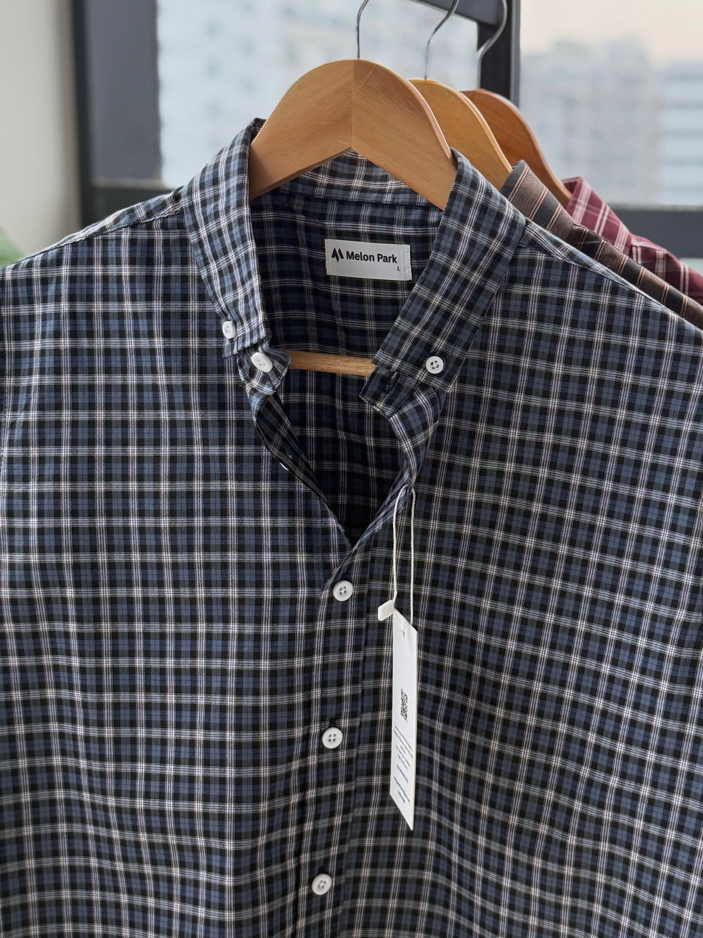 Gentle check shirt - Nordic Twilight