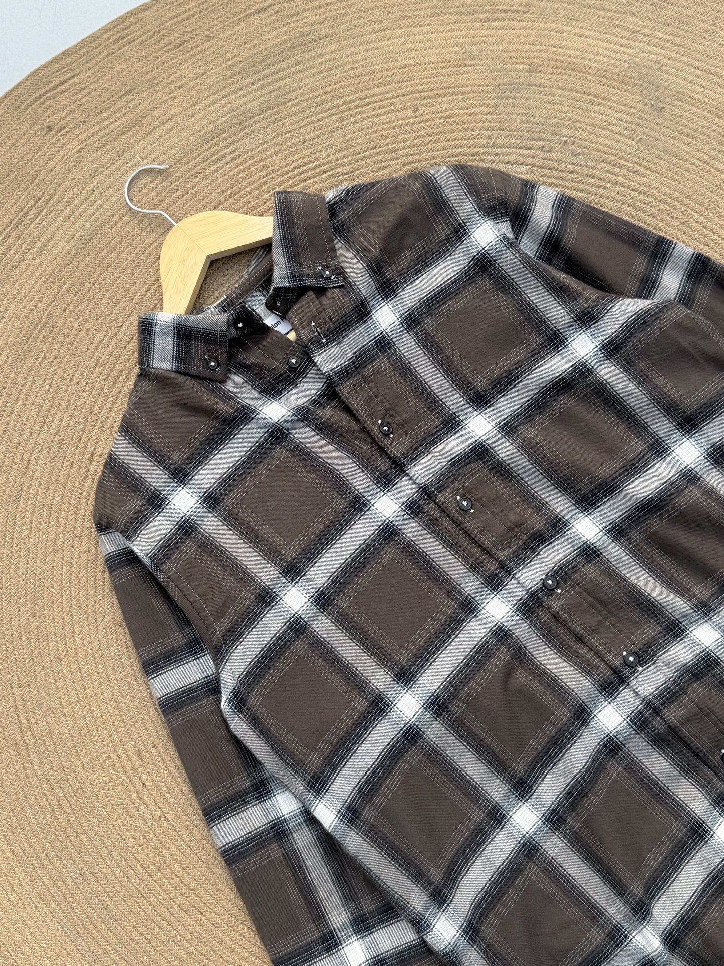 Gentle Check shirt - Midnight Mocha