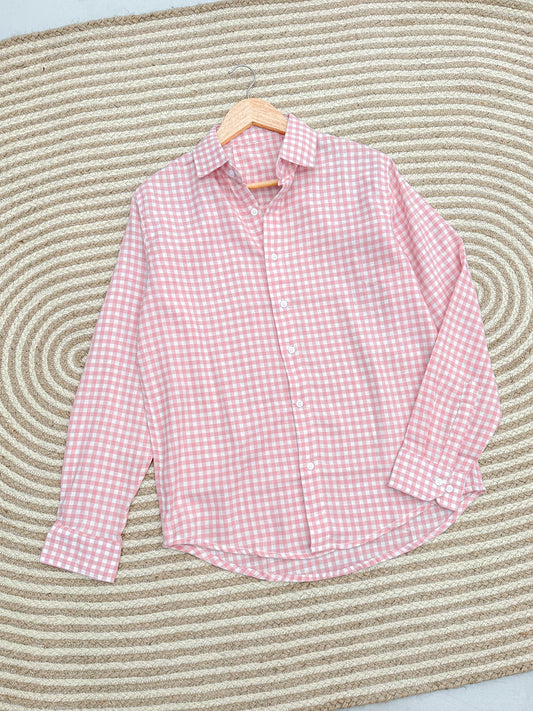Gentle Check shirt - Marshmallow Pink
