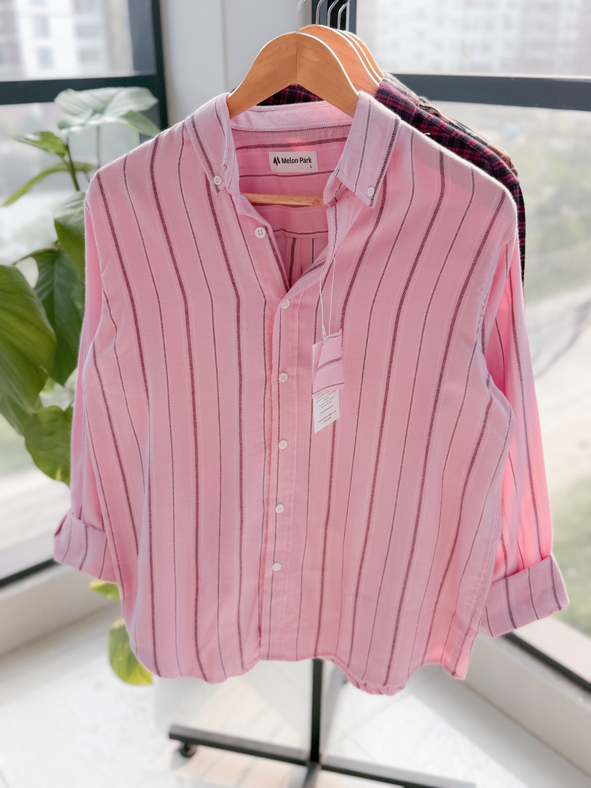 Gentle stripe shirt - Light Mauve Slate
