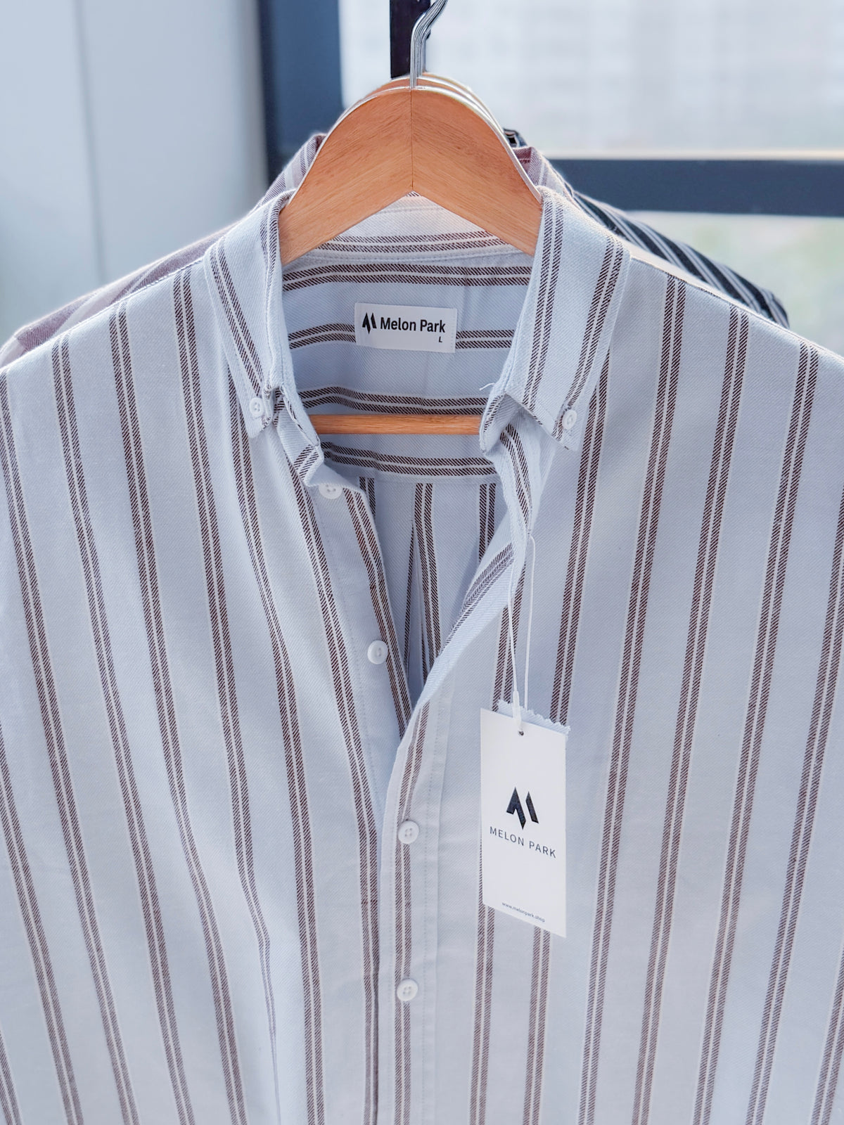 Gentle stripe shirt - Frost Obsidian
