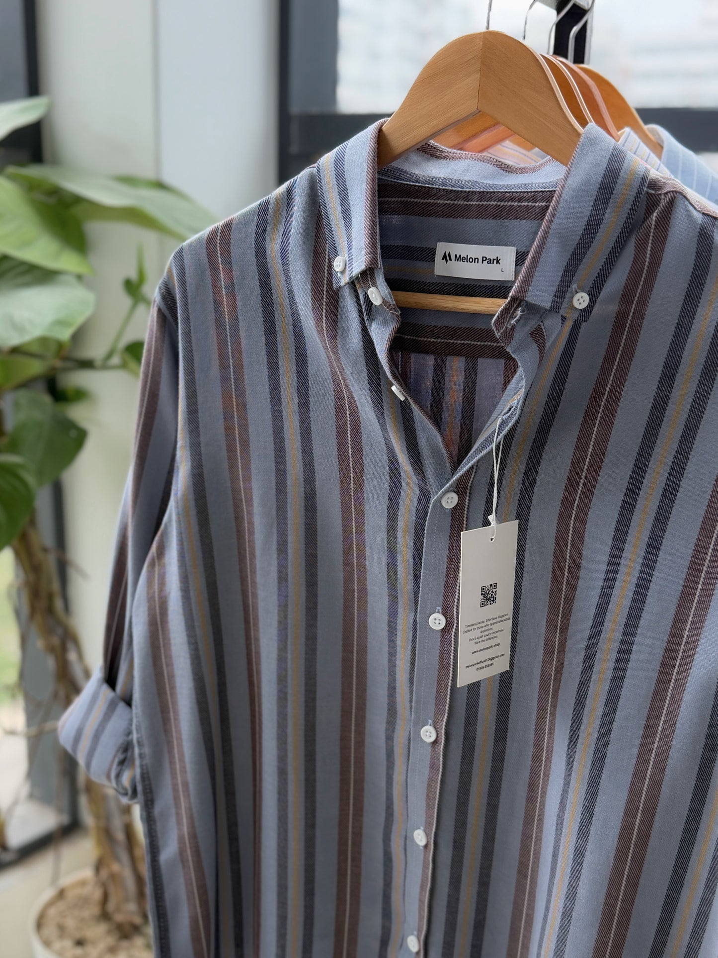 Gentle stripe shirt - Woodland stripe