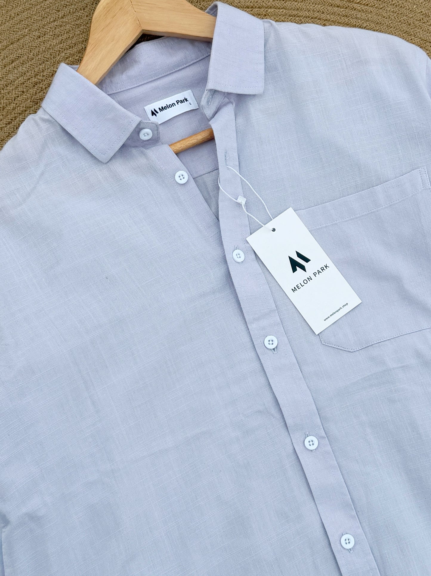 Drop-shoulder boxy shirt - Lavender