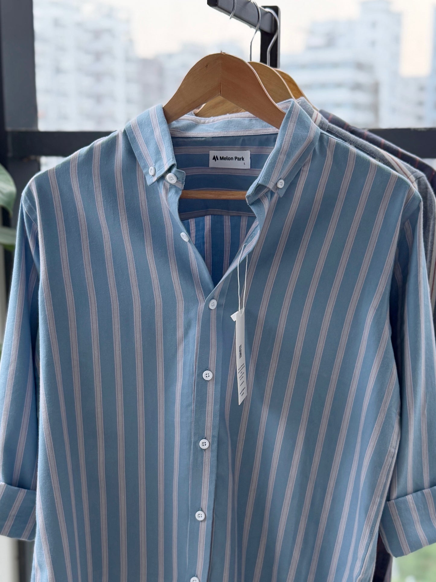 Gentle stripe shirt - Santorini