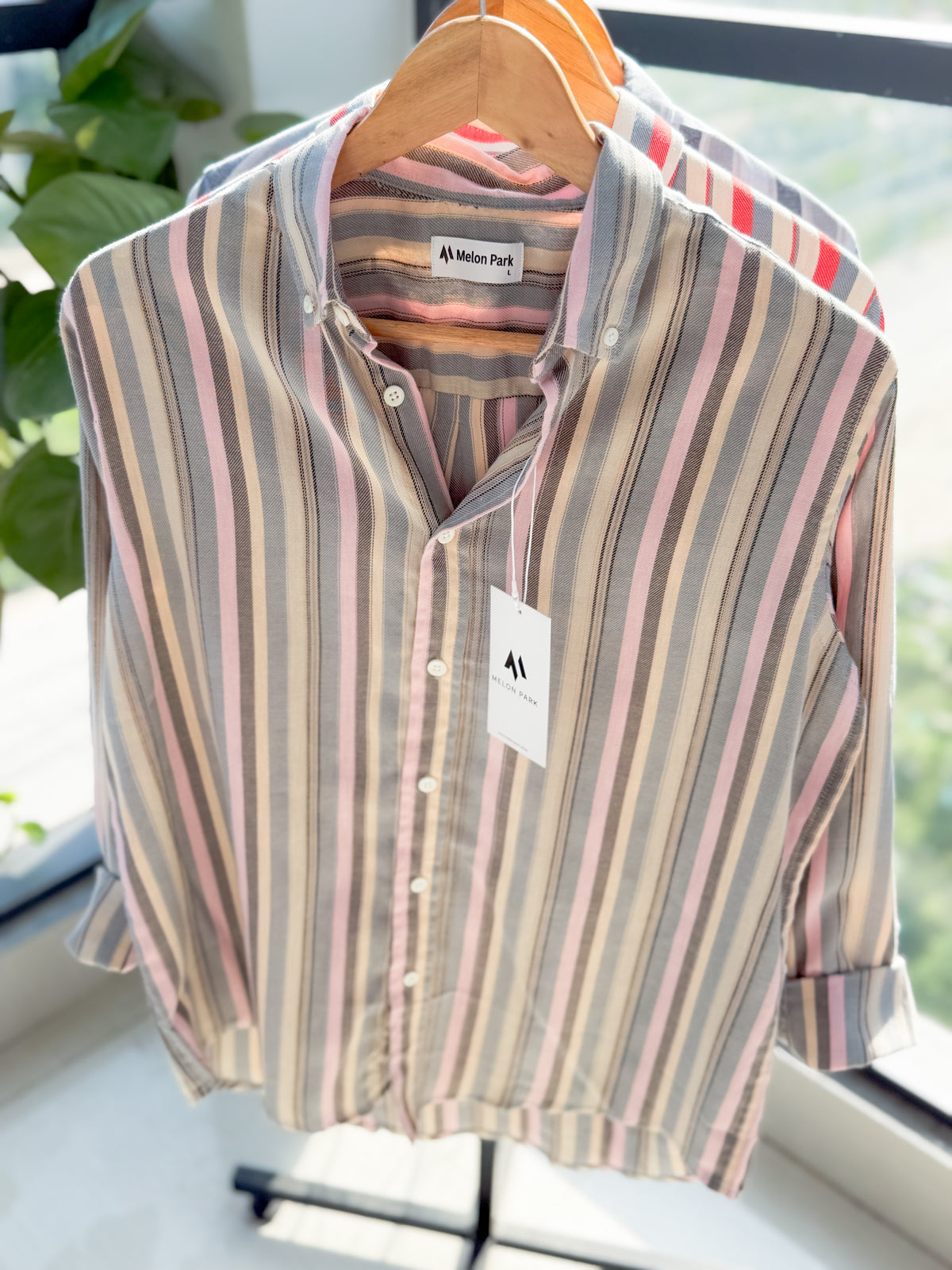 Gentle stripe shirt - Muted Horizon