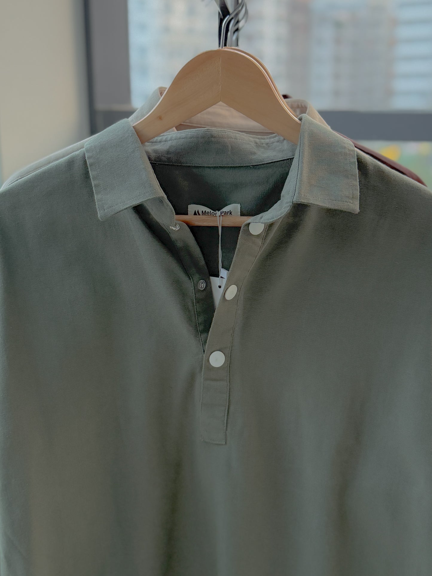 Fine Henley shirt - Olive