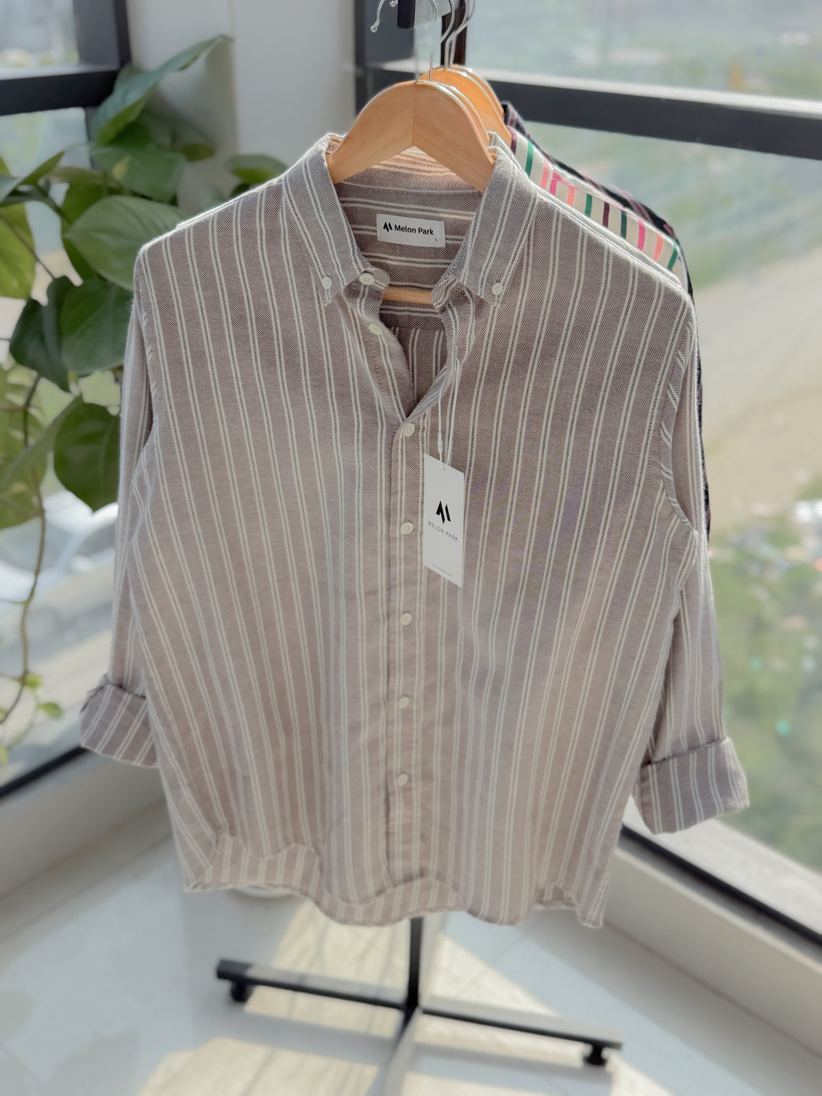 Gentle stripe shirt - Sandstone dune