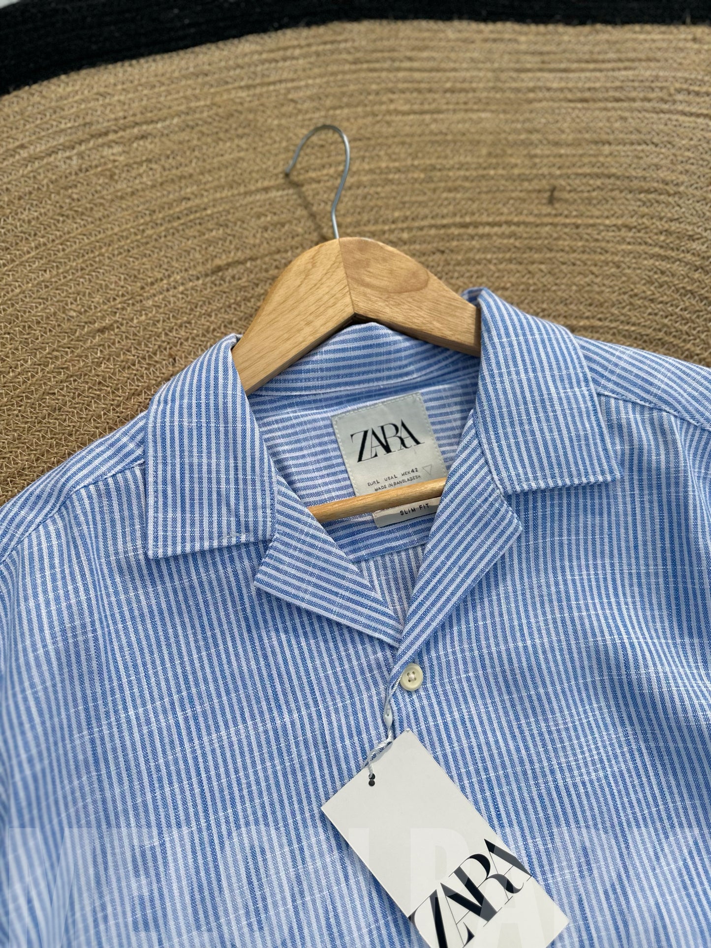 Sky blue stripe Old Money Cuban Shirt